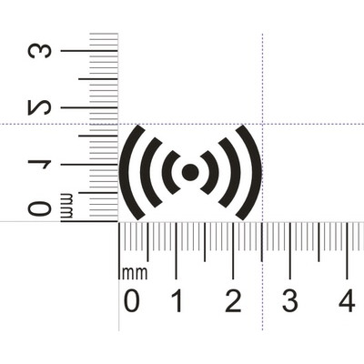 Наклейка Wi-Fi silver Metal 2.5x1.7cm