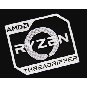Наклейка AMD Ryzen Threadripper Chrome (metal)