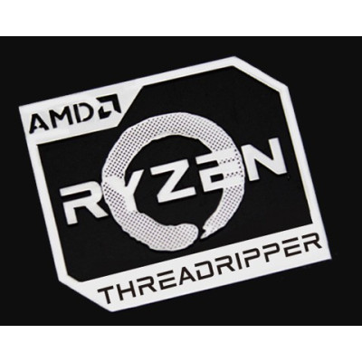Наклейка AMD Ryzen Threadripper Chrome (metal)