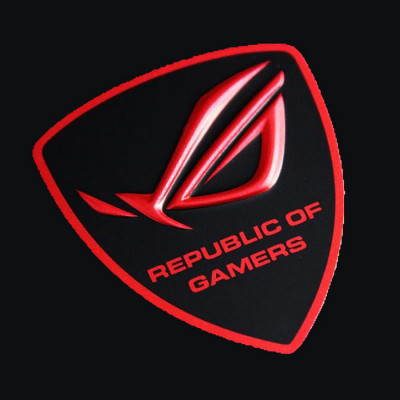 Наклейка Asus Republic of Gamers ROG Red Sticker Metal 39x34mm
