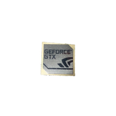 Наклейка NVIDIA GeForce GTX Silver Chrome (metal) 1,8x1,8