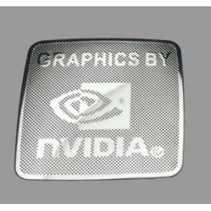 Наклейка Graphics by NVIDIA Silver Chrome (metal)