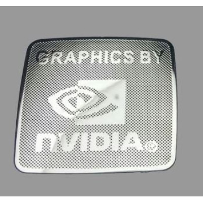 Наклейка Graphics by NVIDIA Silver Chrome (metal)