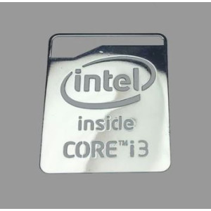 Наклейка Intel Core i3 Silver Chrome (metal)