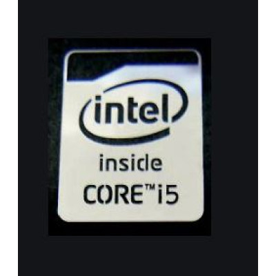 Наклейка Intel Core i5 Silver Chrome (metal)