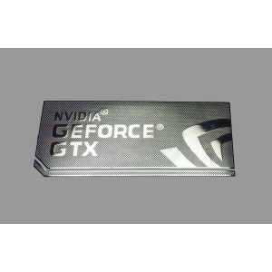 Наклейка NVIDIA GeForce GTX Silver Chrome (metal) 3,5x1,4