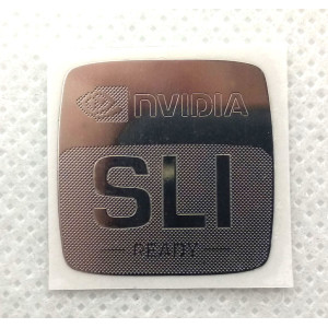 Наклейка nVidia SLI ready silver, chrome
