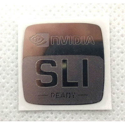 Наклейка nVidia SLI ready silver, chrome