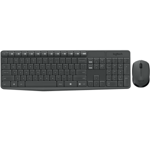 Комплект бездротовий Logitech MK235 Wireless Keyboard and Mouse Combo RU Black