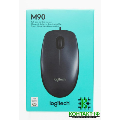 Провідна миша Logitech M90 USB Dark Grey (910-001793)