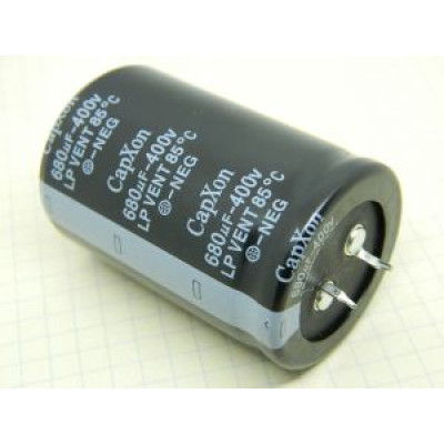 Конденсатор 680uF 400V +105°C електролітичний CapXon