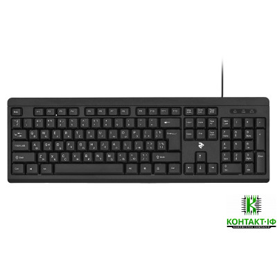 Клавіатура дротова 2E KS108 USB Black (2E-KS108UB)