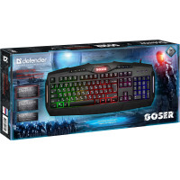 Клавіатура дротова Defender Goser GK-772L BLACK USB