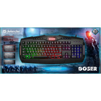 Клавіатура дротова Defender Goser GK-772L BLACK USB