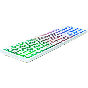 Клавіатура дротова Real-El Comfort 7070 Backlit USB White