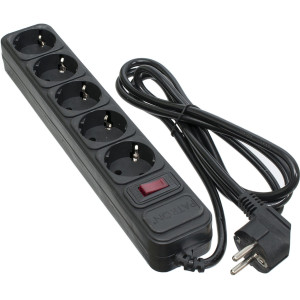 Мережевий фільтр Maxxter SPM5-G-6G(B) 5 роз 1.8м