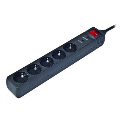 Мережевий фільтр Gembird SPG5-C-5 5роз. 1,8м black